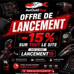 Offre de lancement -15% - publication Instagram AutOutilShop