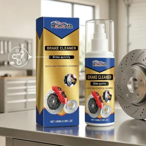 Nettoyant frein Homonth 100 ml, boîte et flacon, séchage rapide et nettoyage efficace