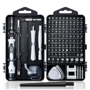 Kit de tournevis de précision magnétique 115 en 1 avec mallette de rangement