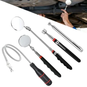 Gamme complète miroir d'inspection télescopique 360° et outils magnétiques de préhension