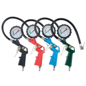 Manomètre pistolet gonfleur de pneus 0-220 PSI, disponible en 4 couleurs