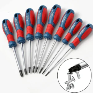 Jeu de 8 tournevis Torx T8 à T40 en acier chrome-vanadium avec poignée antidérapante